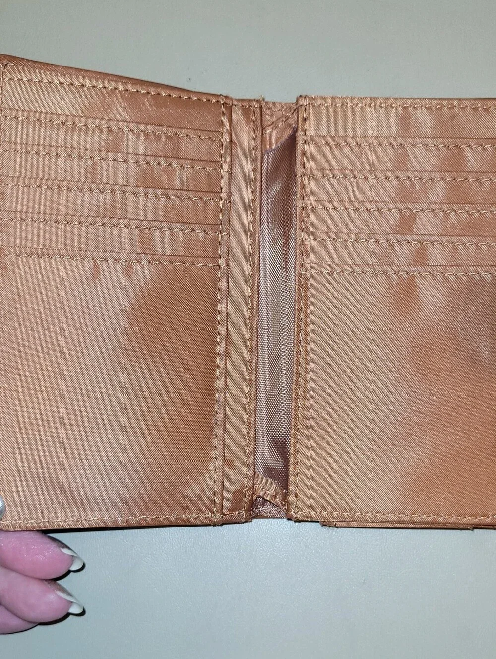 Classic Tan Faux. Leather Women's Wallet.